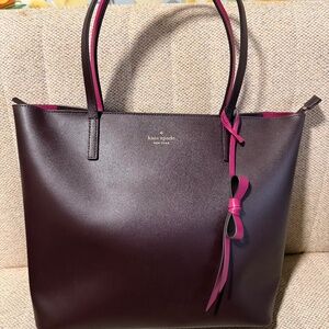 Kate Spade Lawton Way Rose Tote "Deep Plum"